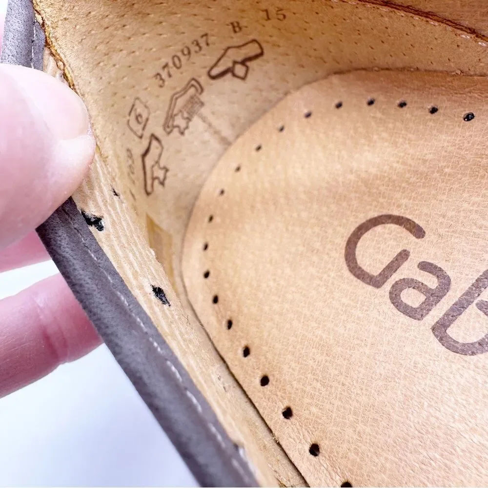 Gabor Hovercraft‎ Ruffle Nubuck Taupe Brown Perforated Comfort Ballet Flat Sz 6